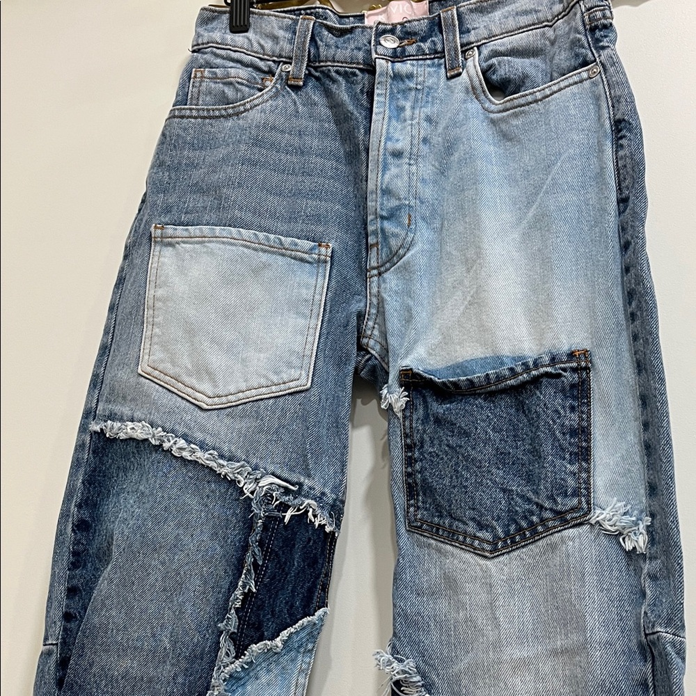Patchwork Denim Jeans - image 3
